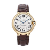 Cartier Ballon Bleu De Cartier Silver Dial Brown Leather Strap Watch for Women - W6900356