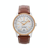 Breitling Navitimer Automatic 41mm White Dial Brown Leather Strap Mens Watch - U17326241G1P1