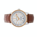 Breitling Navitimer Automatic 41mm White Dial Brown Leather Strap Mens Watch - U17326241G1P1