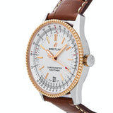 Breitling Navitimer Automatic 41mm White Dial Brown Leather Strap Mens Watch - U17326241G1P1