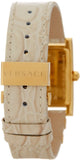 Versace DV-25 Gold Dial Off White Leather Strap Watch for Women - VQF030015