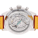 Breitling Top Time B01 Ford Thunderbird White Dial Red Leather Strap Watch for Men - AB01766A1A1X1