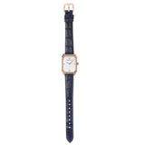 Emporio Armani Gianni T Bar Quartz Mother of Pearl Dial Blue Leather Strap Watch For Women - AR11466