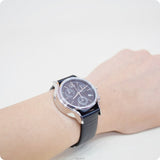 Calvin Klein Skirt Chronograph Black Dial Black Leather Strap Watch for Men - K2U291C1