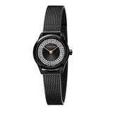 Calvin Klein Minimal Diamonds Black Dial Black Mesh Bracelet Watch for Women - K3M2342R