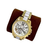 Michael Kors Bradshaw Chronograph White Dial Two Tone Steel Strap Watch For Women - MK5743