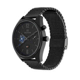 Tommy Hilfiger Deacon Analog Black Dial Black Mesh Bracelet Watch for Men - 1791547