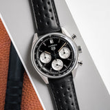 Tag Heuer Carrera Automatic Chronograph Black Dial Black Leather Strap Watch for Men - CBS2210.FC6534