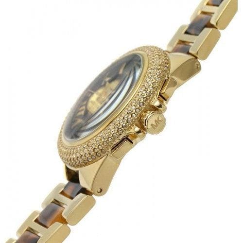 Michael Kors Camille Chronograph Brown Dial Two Tone Steel Strap Watch For Women - MK7269