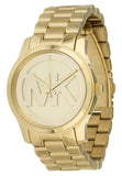 Michael Kors Runway Gold Dial Gold Steel Strap Watch for Women - MK5786