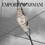 Emporio Armani Mia Three Hand Moonphase Mother of Pearl Dial Two Tone Steel Strap Watch For Women - AR11567