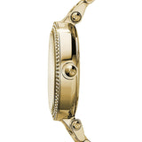 Michael Kors Parker Diamonds Gold Dial Gold Steel Strap Watch for Women - MK5784