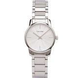 Calvin Klein City White Dial Silver Steel Strap Watch for Women - K2G23146