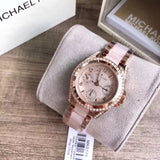 Michael Kors Blair Rose Gold Dial Two Tone Steel Strap Watch for Women - MK6175