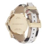 Burberry The City White Dial White Leather Strap Watch for Women - BU9015