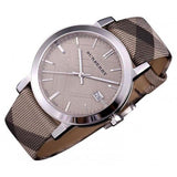 Burberry The City Nova Beige Dial Grey Leather Strap Watch for Women - BU9023