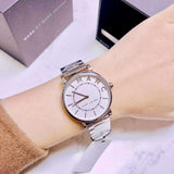 Marc Jacobs Roxy White Dial Silver Stainless Steel Strap Watch for Women - MJ3521