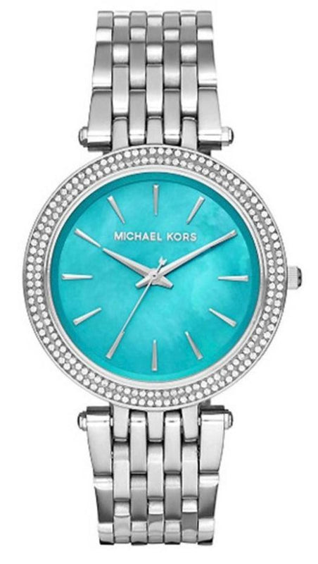 Michael Kors Darci Mother of Pearl Blue Dial Silver Steel Strap Watch for Women - MK3515