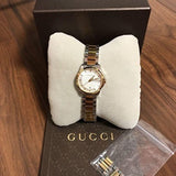 Gucci G Timeless Silver Dial Two Tone Steel Strap Watch For Women - YA126563