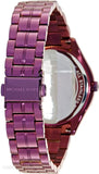 Michael Kors Lauryn Black Dial Purple Steel Strap Watch for Women - MK3724