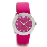 Marc Jacobs Amy Pop Pink Dial Pink Leather Strap Watch for Women - MBM1286