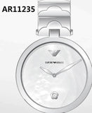 Emporio Armani Mother of Pearl Dial Silver Steel Strap Watch For Women - AR11235