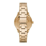 Michael Kors Runway Quartz Black Dial Gold Steel Strap Watch For Women - MK6682