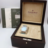 Audemars Piguet Royal Oak Quartz Diamonds Turquoise Dial Turquoise Leather Strap Watch for Women - 67601ST.ZZ.D034CR.01