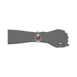 Gucci Horsebit Quartz Red Dial Silver Steel Strap Watch For Women - YA139502