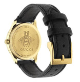 Gucci G Timeless Quartz Silver Dial Black Leather Strap Watch For Women - YA1265023