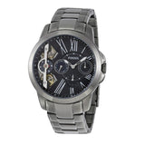 Fossil Grant Twist Multifunction Blue Dial Grey Steel Strap Watch for Men - ME1146