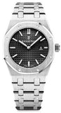 Audemars Piguet Royal Oak Quartz Black Dial Silver Steel Strap Watch for Women - 67650ST.OO.1261ST.01