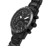 Hugo Boss Pilot Edition Chronograph Black Dial Black Steel Strap Watch for Men - 1513854