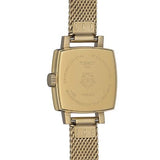 Tissot Lovely Square Silver Dial Gold Mesh Bracelet Watch For Women - T058.109.33.031.00