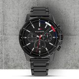 Tommy Hilfiger Mason Chronograph Black Dial Black Steel Strap Watch For Men - 1791935