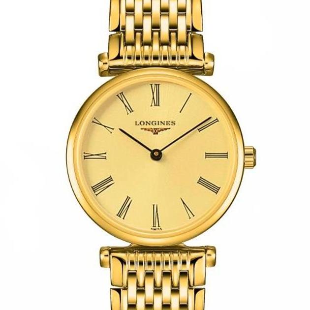 Longines La Grande Classique de Longines Gold Dial Gold Mesh Bracelet Watch for Women - L4.209.2.31.8