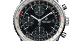 Breitling Navitimer 1 Chronograph 41mm Automatic Black Dial Black Leather Strap Mens Watch - A13324121B1P1