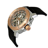 Fossil Modern Machine Automatic Skeleton Dial Black Leather Strap Watch for Men - ME3082