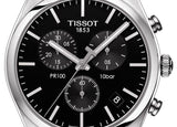 Tissot T Classic PR 100 Chronograph Black Dial Silver Steel Strap Watch for Men - T101.417.11.051.00