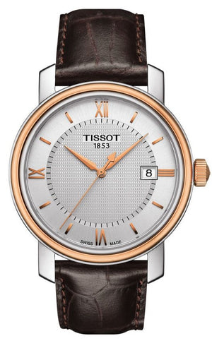 Tissot Bridgeport Lady White Dial Brown Leather Strap Watch For Women - T097.010.26.118.00