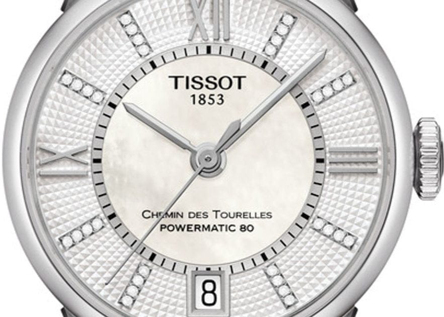 Tissot Chemin Des Tourelles Powermatic 80 Helvetic Silver Dial Silver Steel Strap Watch For Women - T099.207.11.116.00