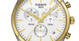 Tissot T Sport PR 100 Chronograph White Dial Two Tone Steel Strap Watch For Men - T101.417.22.031.00