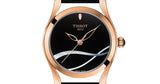 Tissot T Wave Black Dial Black Leather Strap Watch For Women - T112.210.36.051.00