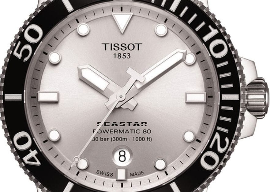 Tissot Seastar 1000 Powermatic 80 Silver Dial Silver Steel Strap Watch For Men - T120.407.11.031.00