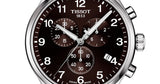 Tissot T Sport Chrono XL Classic Brown Dial Brown Leather Strap Watch For Men - T116.617.16.297.00