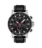 Tissot Supersport Chrono Black Dial Black Leather Strap Watch for Men - T125.617.16.051.00