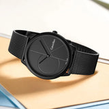 Calvin Klein Minimal Black Dial Black Mesh Bracelet Watch for Women - K3M524B1