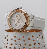 Guess Limelight White Dial White Rubber Strap Watch for Women - W1053L2