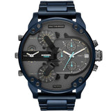 Diesel Daddy 2.0 Chronograph Quartz Grey Dial Blue Steel Strap Watch For Men - DZ7414