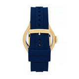 Michael Kors Janelle Three Hand Blue Dial Blue Rubber Strap Watch For Women - MK7140